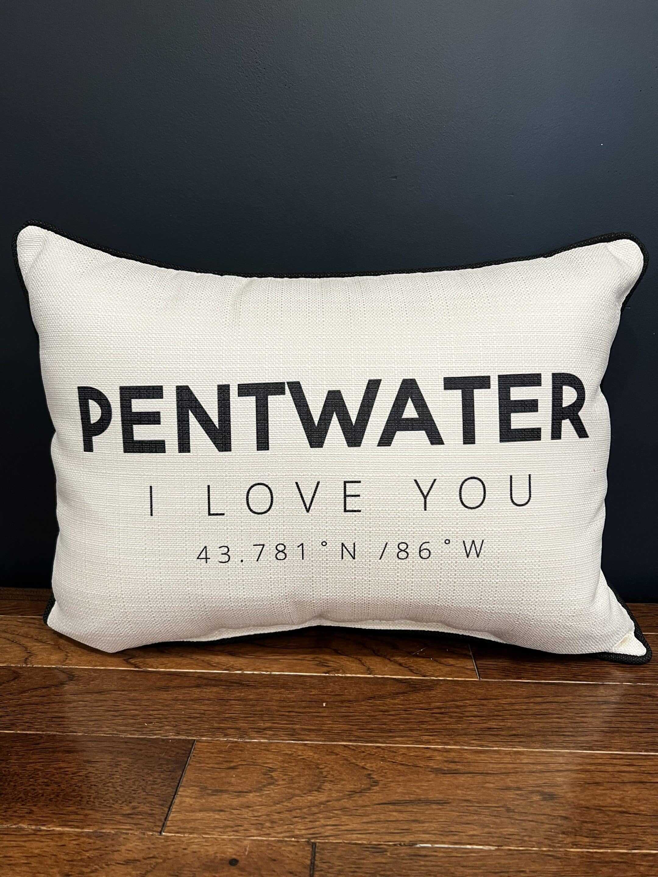 Pentwater, I Love You Pillow 1 Pentwater, I Love You Pillow — 0085
