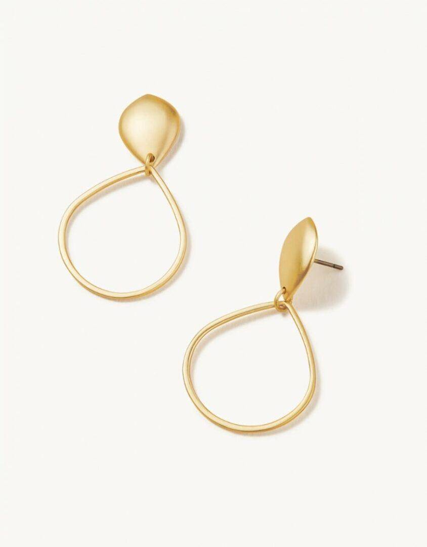 Droplet Earrings Gold - Linabella