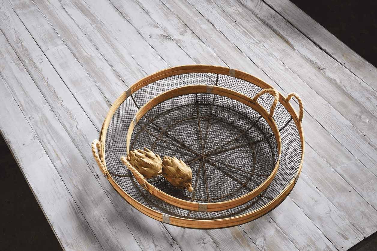 Wire Basket Two Sizes Linabella