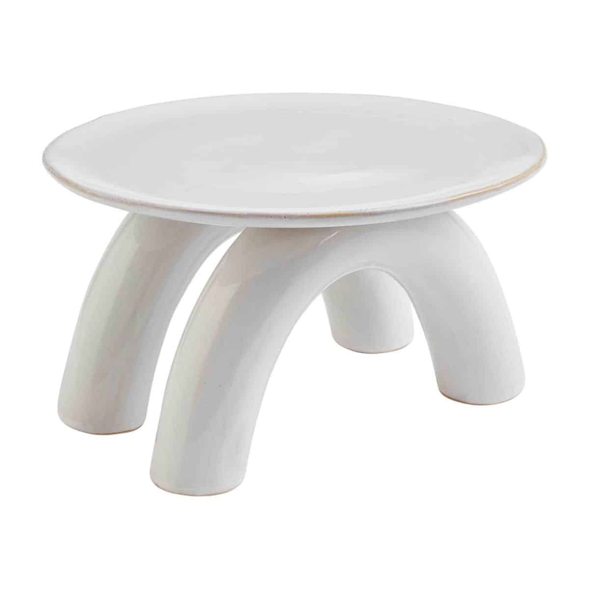 Modern White Stoneware Stand 1 Modern White Stoneware Stand — 718540818916