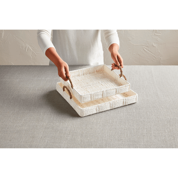 White House Nested Woven Tray Set 1 White House Nested Woven Tray Set — 718540900406