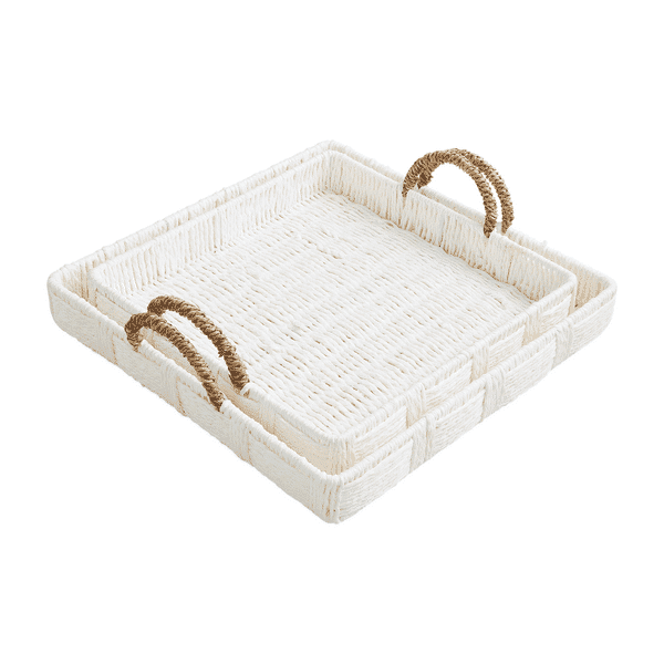 White House Nested Woven Tray Set 3 White House Nested Woven Tray Set — 718540900406 - Image 3