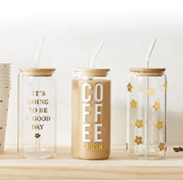 Glass Coffee Tumbler 1 Glass Coffee Tumbler