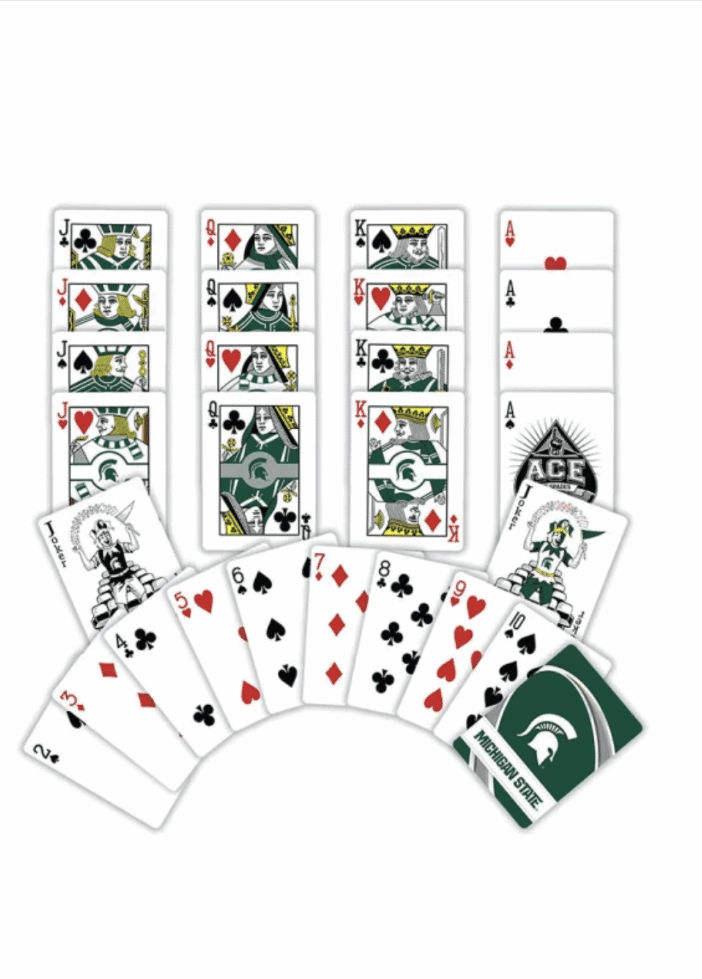 Michigan State Spartans Playing Cards 2 Michigan State Spartans Playing Cards — 705988917721 - Image 2