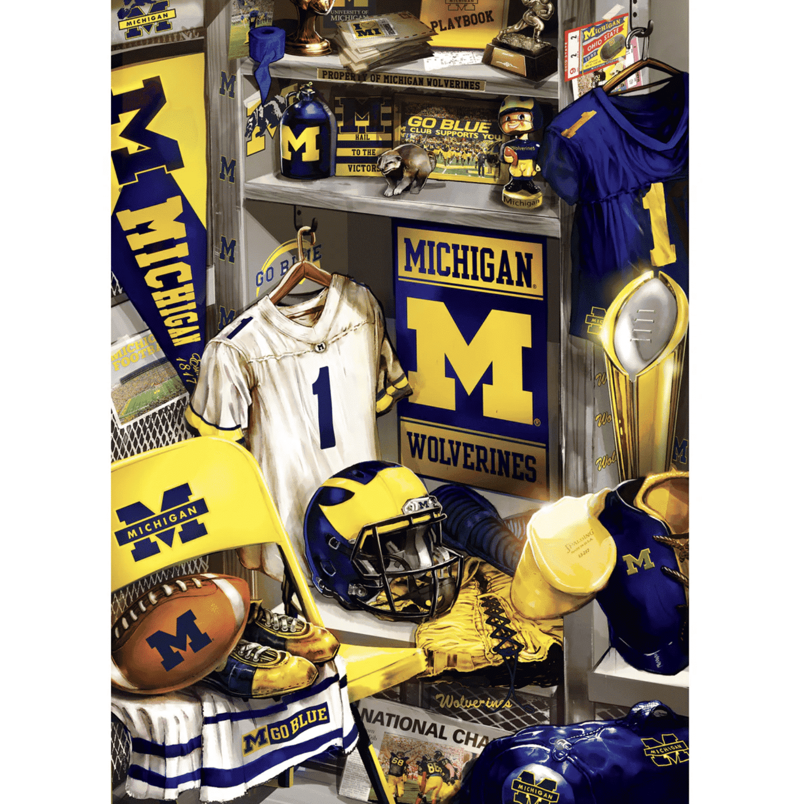 Michigan Wolverines Locker Room 500 Piece Puzzle 2 Michigan Wolverines Locker Room 500 Piece Puzzle — 705988017865 - Image 2