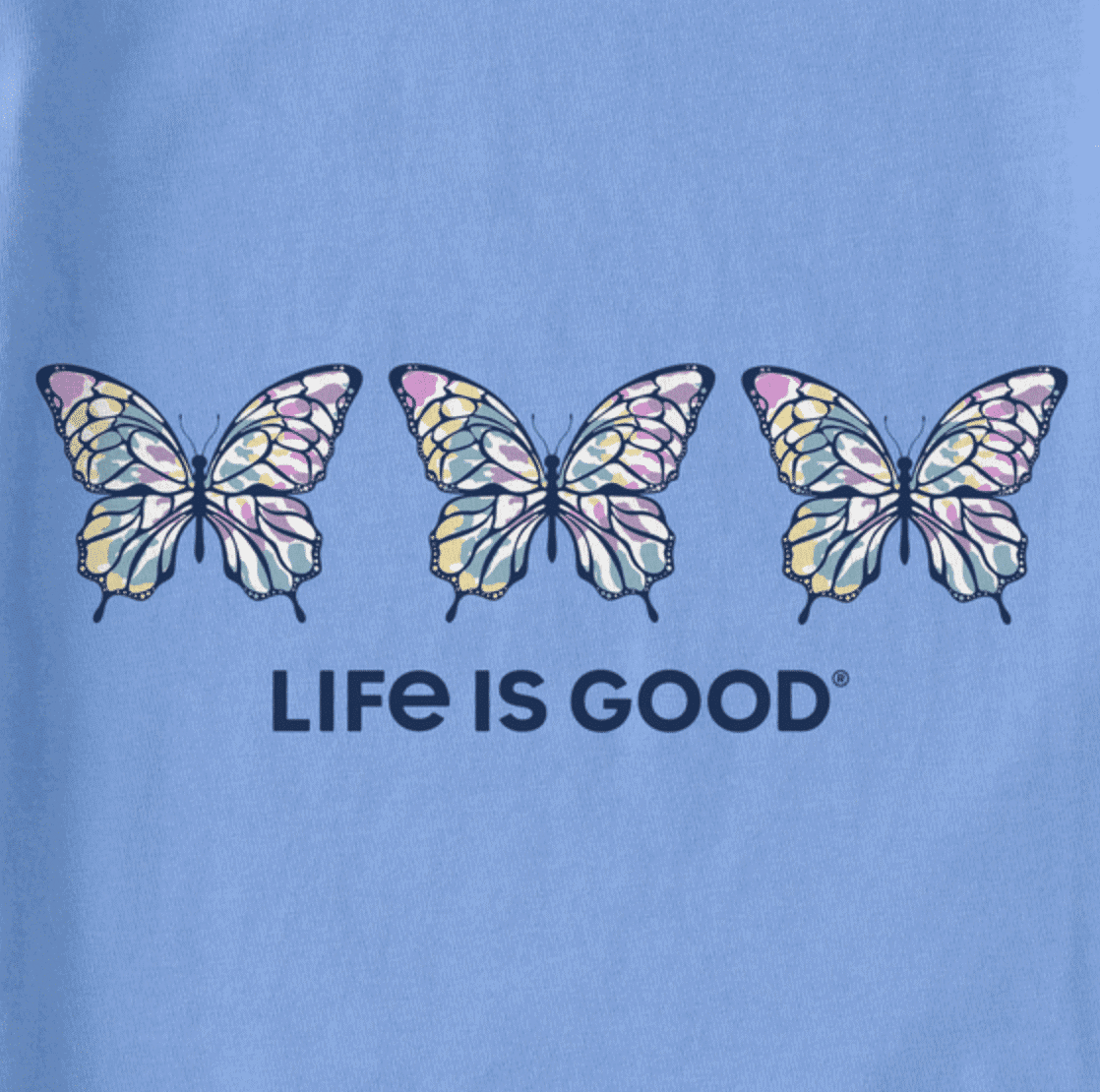 Women's Tie Dye Butterfly Life Is Good 2 Women's Tie Dye Butterfly Life Is Good - Image 2