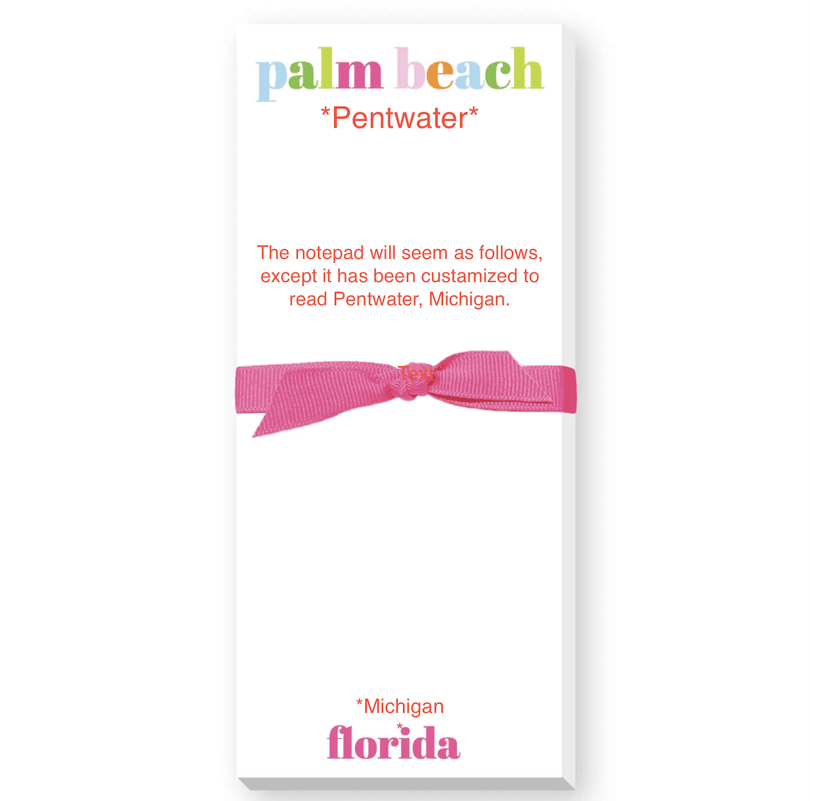 Custom Pentwater, Michigan Notepad 2 Custom Pentwater, Michigan Notepad - Image 2