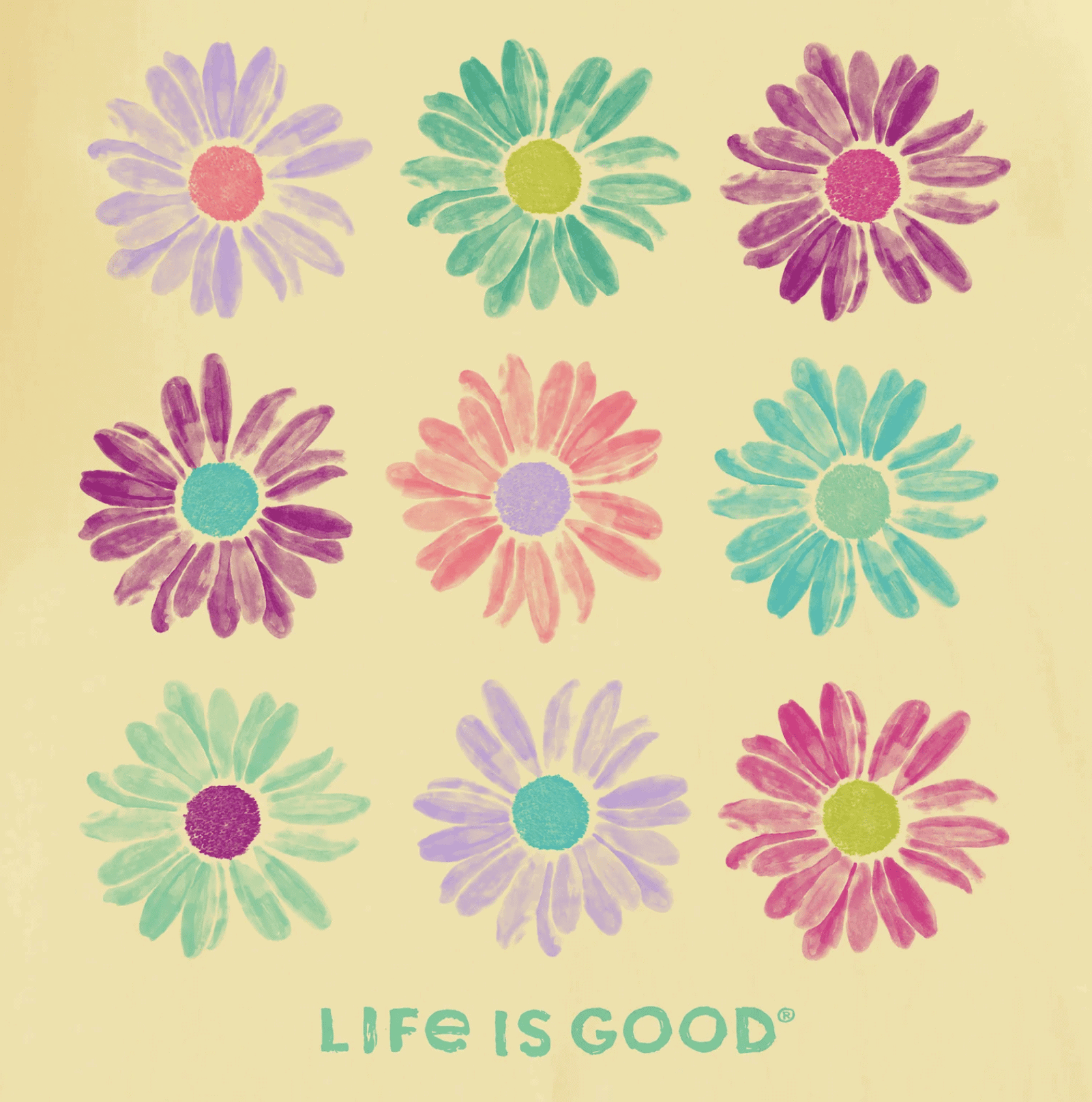 Life Is Good Women's Painted Daisies Tee 2 Life Is Good Women's Painted Daisies Tee - Image 2