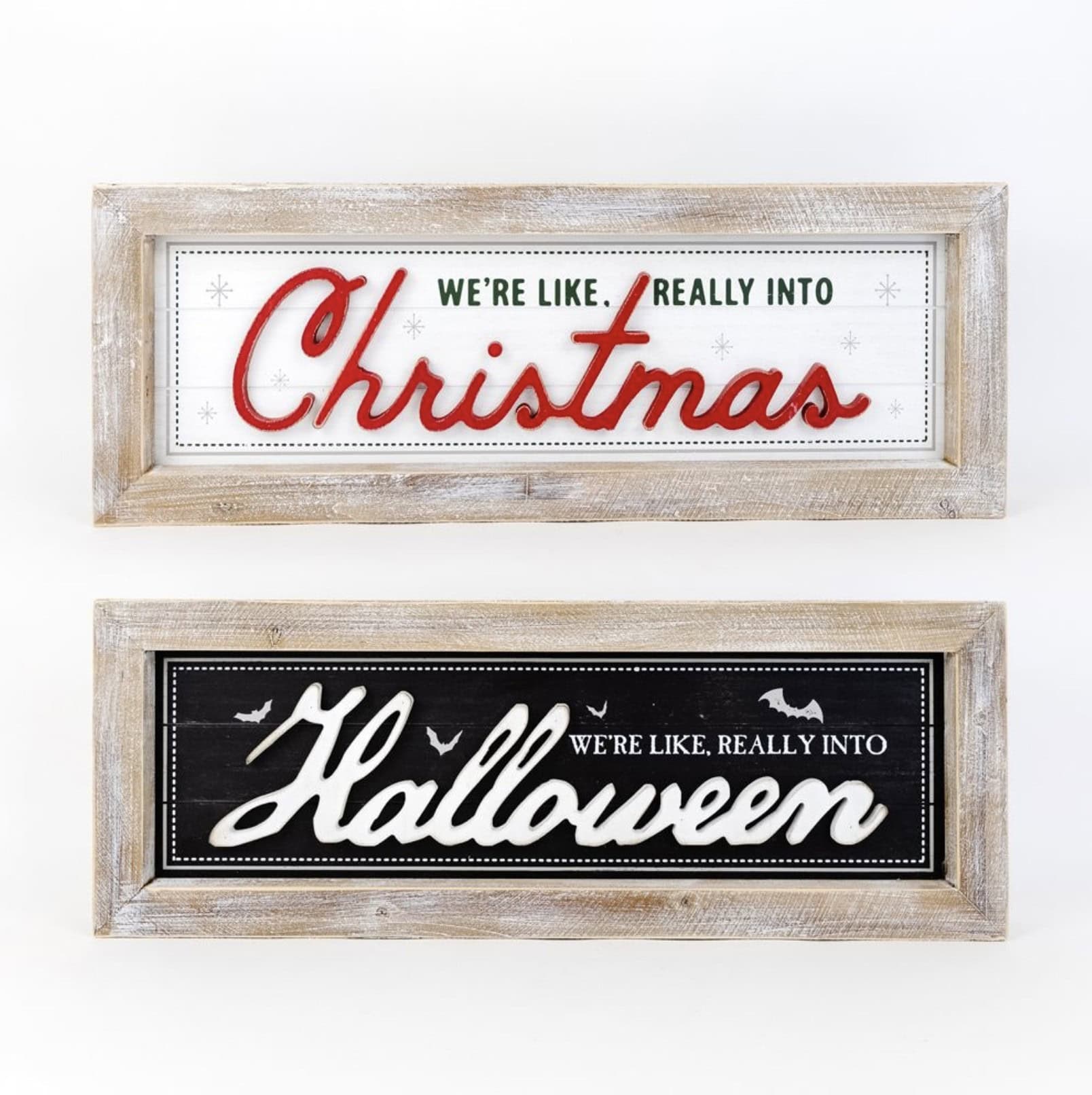 Reversible Christmas & Halloween Sign 1 Reversible Christmas & Halloween Sign — 810071253409