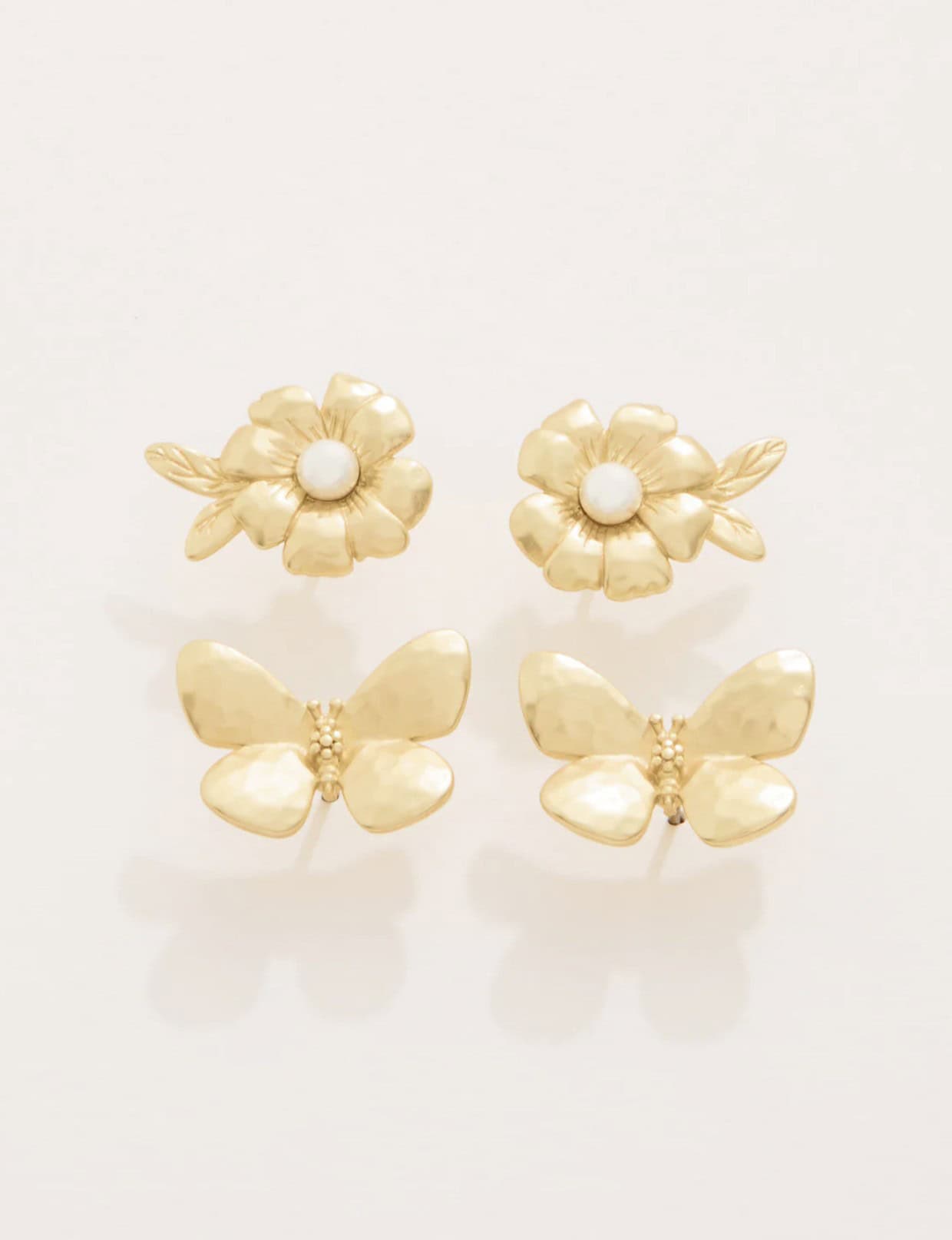Spartina Posy Party Stud Earrings Set Gold 1 Spartina Posy Party Stud Earrings Set Gold — 199127051269